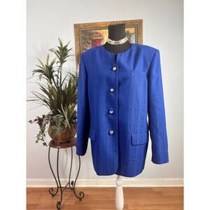 NYPD Direct Blazer Womens Size 18 Structured Power Jacket Vintage 90s Officewear